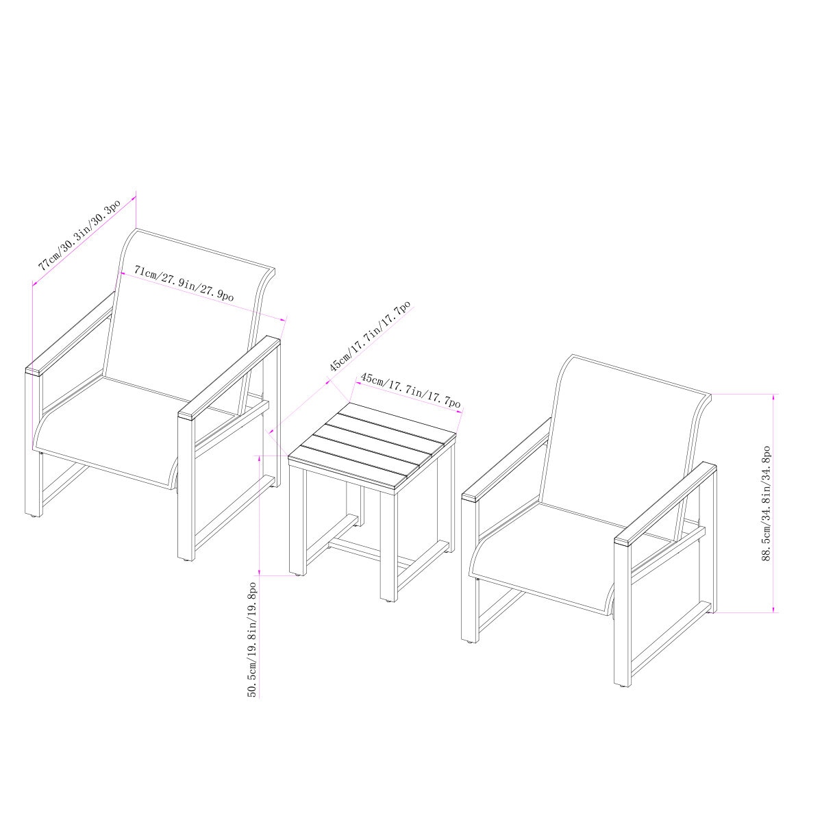 SunVilla Helio Seating 3 Piece Set