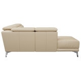 Valencia Pista Leather Reclining Sectional Lounge Left Chaise Beige Colour