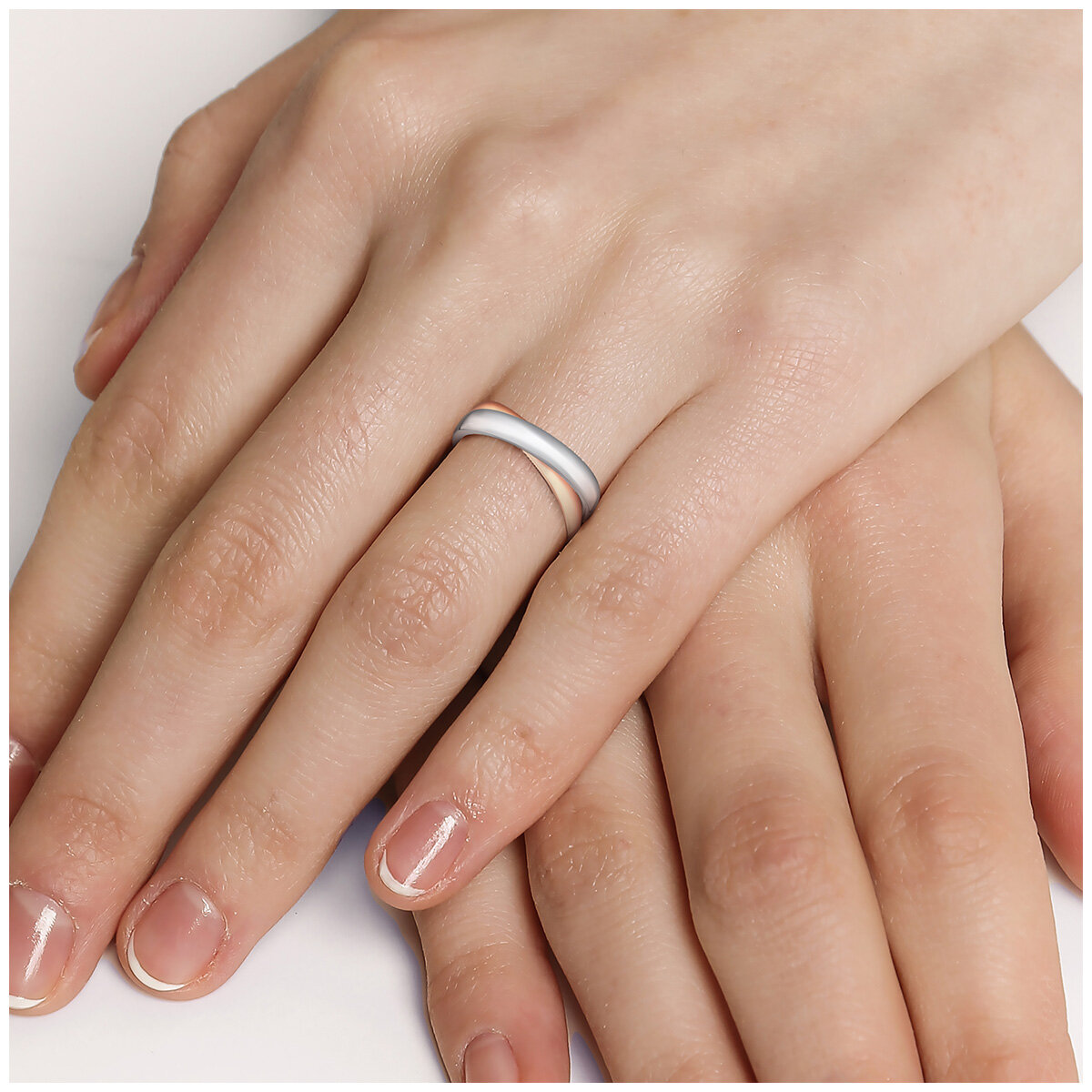 18KT White and Rose Gold Fancy Ring