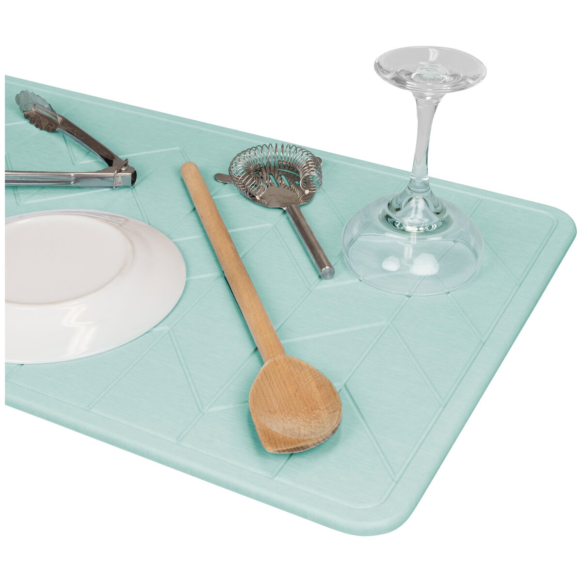 Algodon Dri Bath Stone Mat Blue