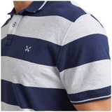 Sportscraft Polo stripe - Navy/Melange