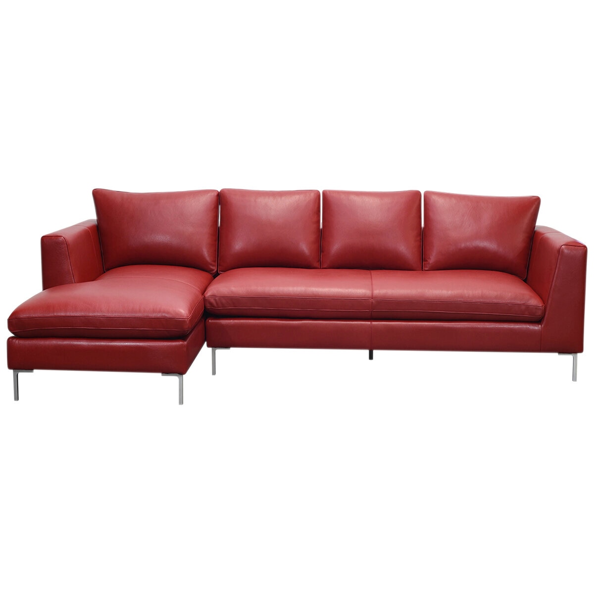 Moran Pico 3.5 Seater Sofa With Left Chaise Berry Silver