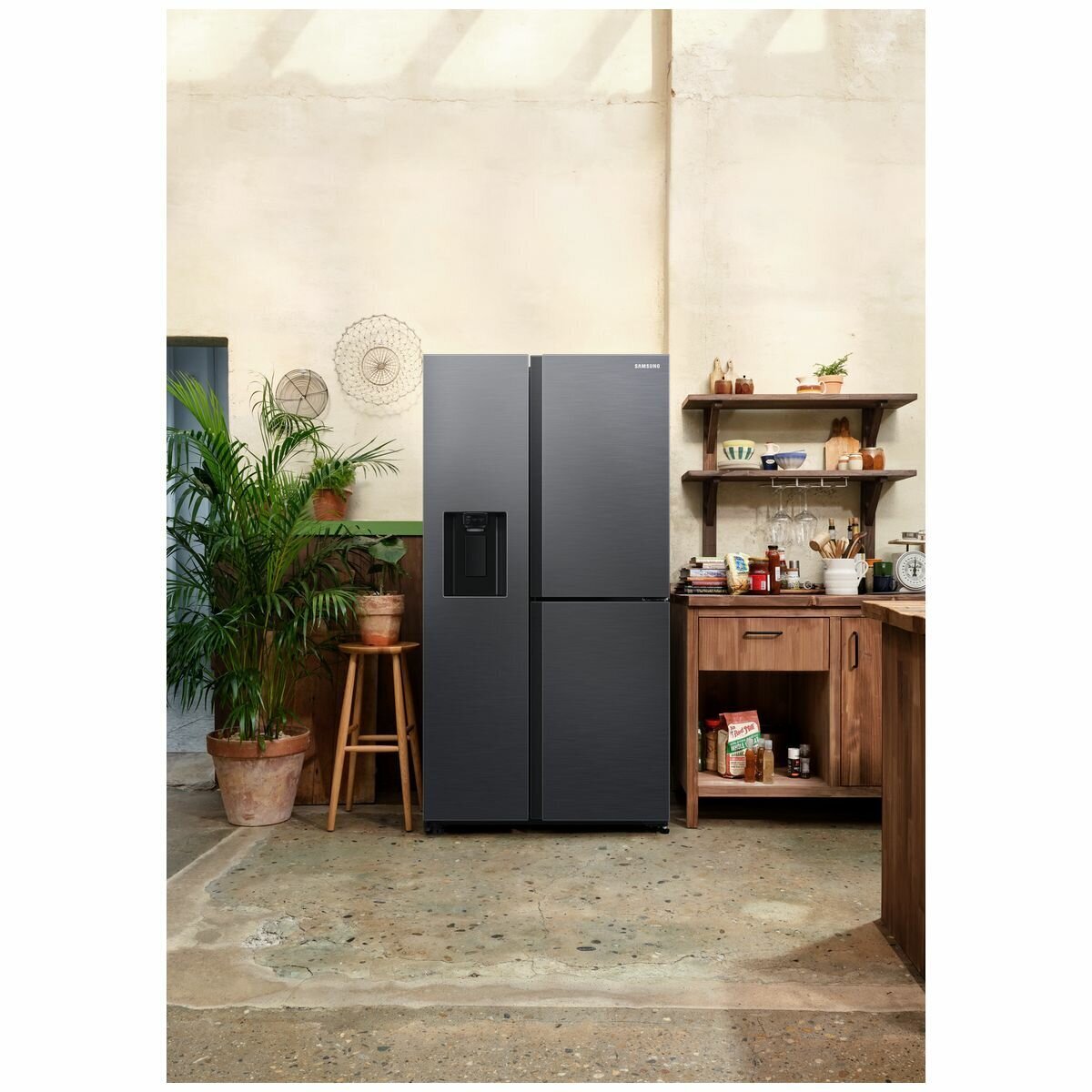 Samsung 621L Side By Side Refrigerator With 3-Door FlexZone SRS620MDMB