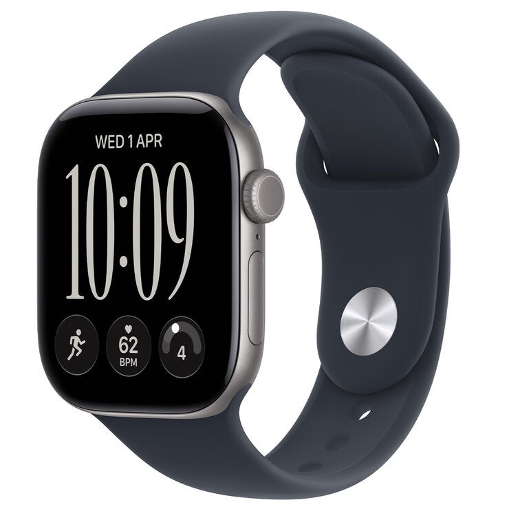 Apple Watch Series 12 GPS 42mm Space Grey Aluminium Case with Navy Blue Sport Band - S/M Apple Watch Series 12 GPS 42mm Space Grey Aluminium Case with Navy Blue Sport Band - S/M
