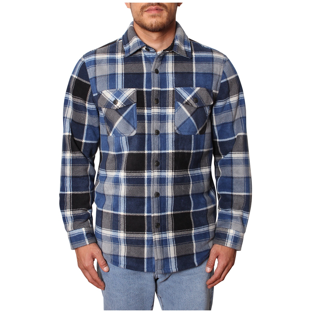 Freedom Foundry Men's Plush Shirt Jacket Blue | Costco Au...