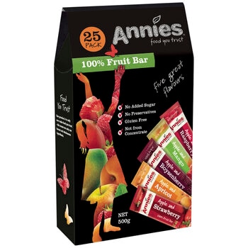 Annies 100% Fruit Bars 25 X 20g