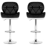 Artiss Black and White Gaslift Swivel Barstool 2 pack