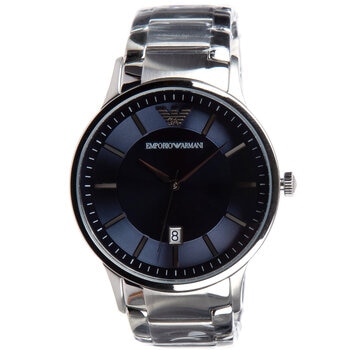 Emporio Armani Silver Tone Analogue Men's Watch AR11180