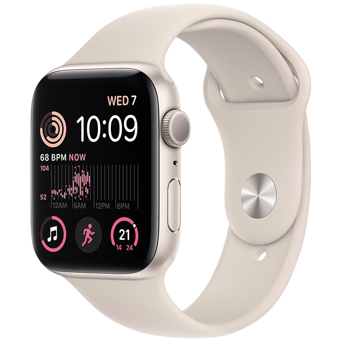 Apple Watch SE GPS 44mm Starlight Aluminium Case with Sta