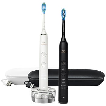 Philips Sonicare DiamondClean 9000 Black And White Electric Toothbrush 2 Pack HX9914/60