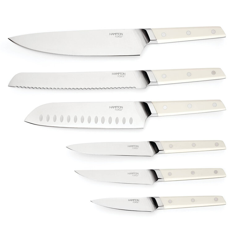 Hampton Forge Knife Block Set 10 Piece White