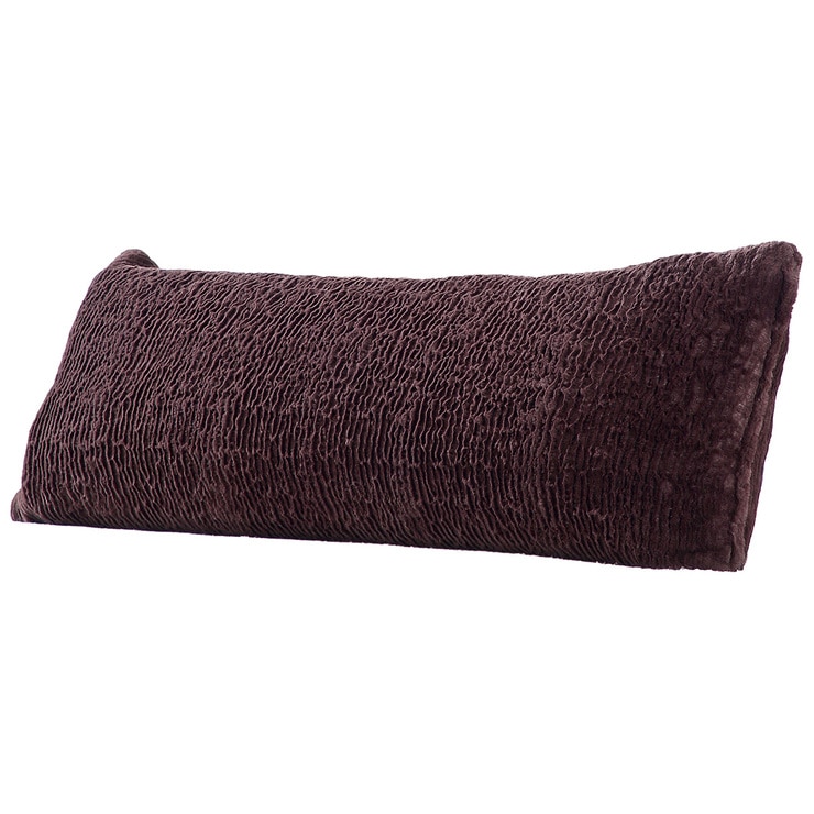 Sutton Place Soft Plush Faux Fur Body Pilllow Seal Brown Solid Costco