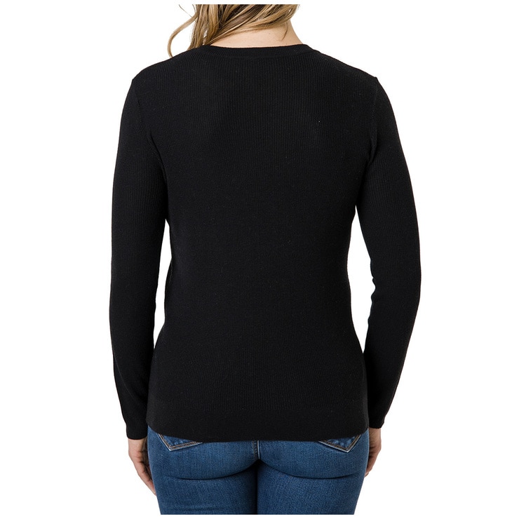 Seg'ments Women's Textured Sweater - Black Seg'ments Women's Textured Sweater - Black