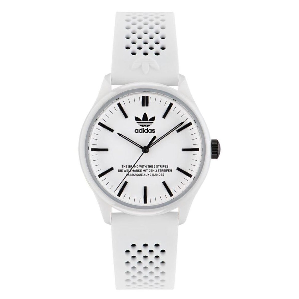 Adidas Originals Code One White Dial Silicone Strap Watch AOSY23030