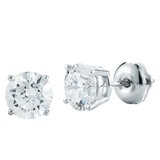 18KT White Gold 1.50ctw Round Brilliant Cut Diamond Stud Earrings