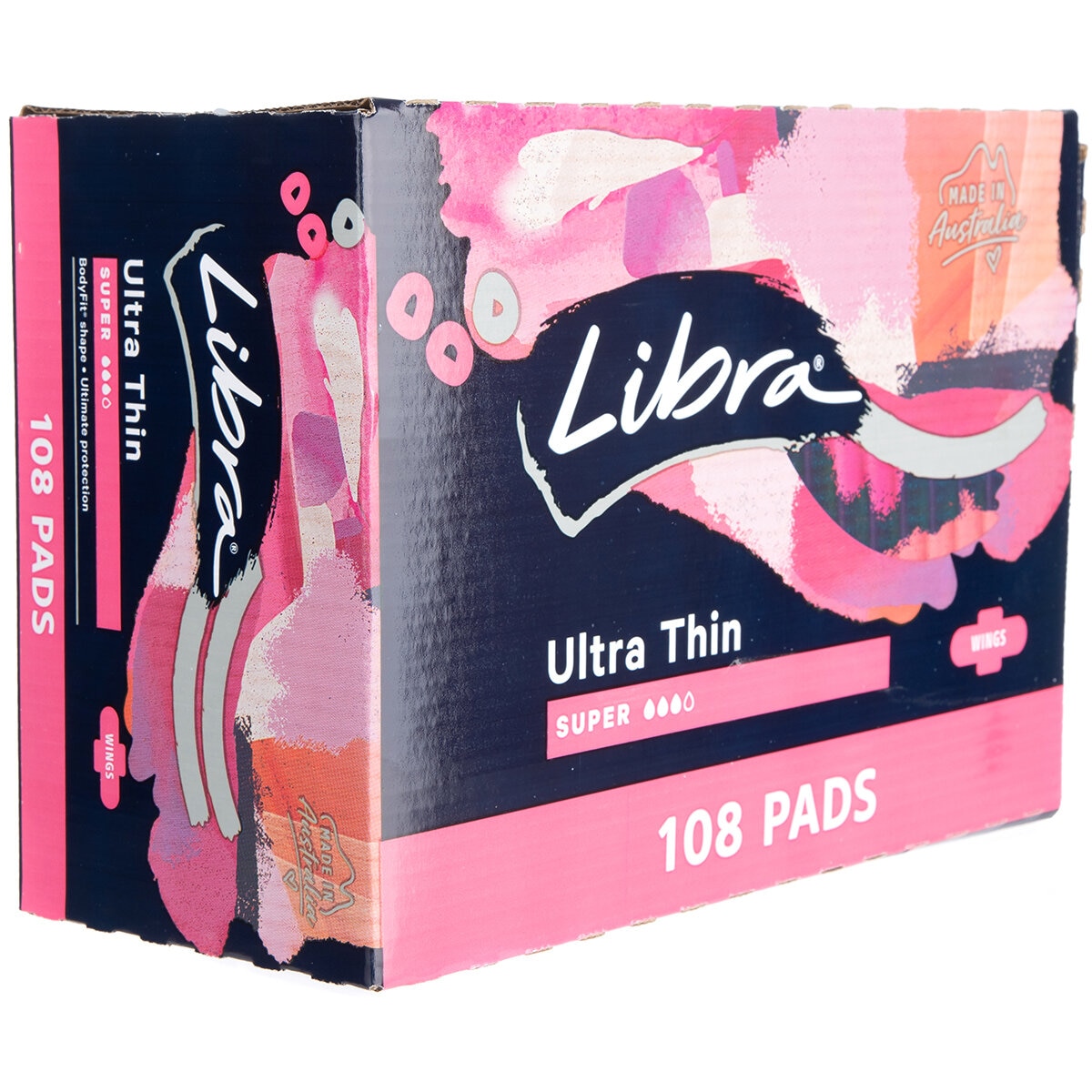 Libra Ultra Thin Super Pads With Wings 108 Pack Costco