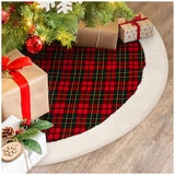Mon Chateau Faux Fur Tree Skirt Plaid