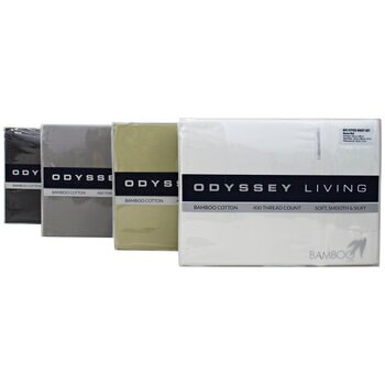 Odyssey Living 400Thread Count Bamboo 4 Piece Sheet Set Queen