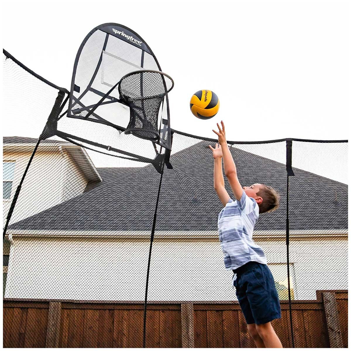 Springfree All Black 4M Jumbo Round Trampoline Bundle