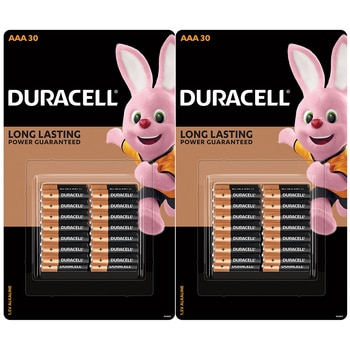 Duracell Alkaline AAA Batteries 30 x 2 Pack