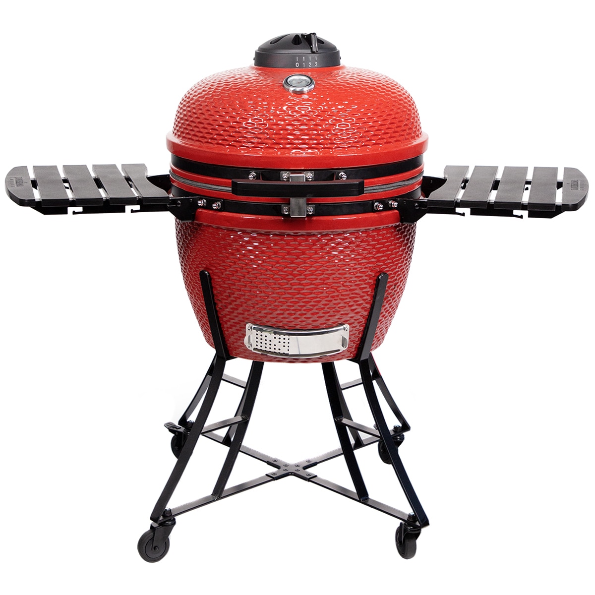 Louisiana Grills 24" Ceramic Kamado Charcoal Grill, Glossy Red Finish