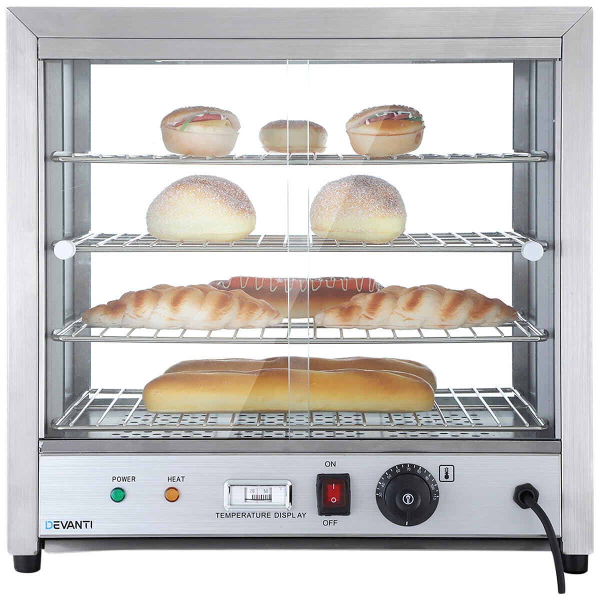 Devanti Commercial Pie Hot Display Showcase Cabinet Food Warmer