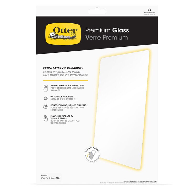 OtterBox Premium Glass Antimicrobial Apple iPad Pro M4 5th Gen Screen Protector Clear 77-95296 OtterBox Premium Glass Antimicrobial Apple iPad Pro M4 5th Gen Screen Protector Clear 77-95296