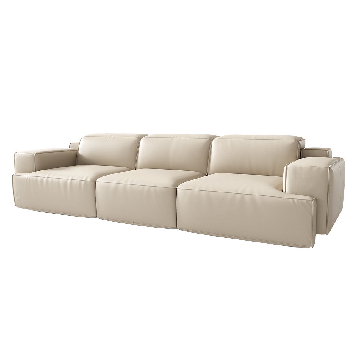Valencia Valentina Leather Reclining Lounge 3 Seater Beige Color