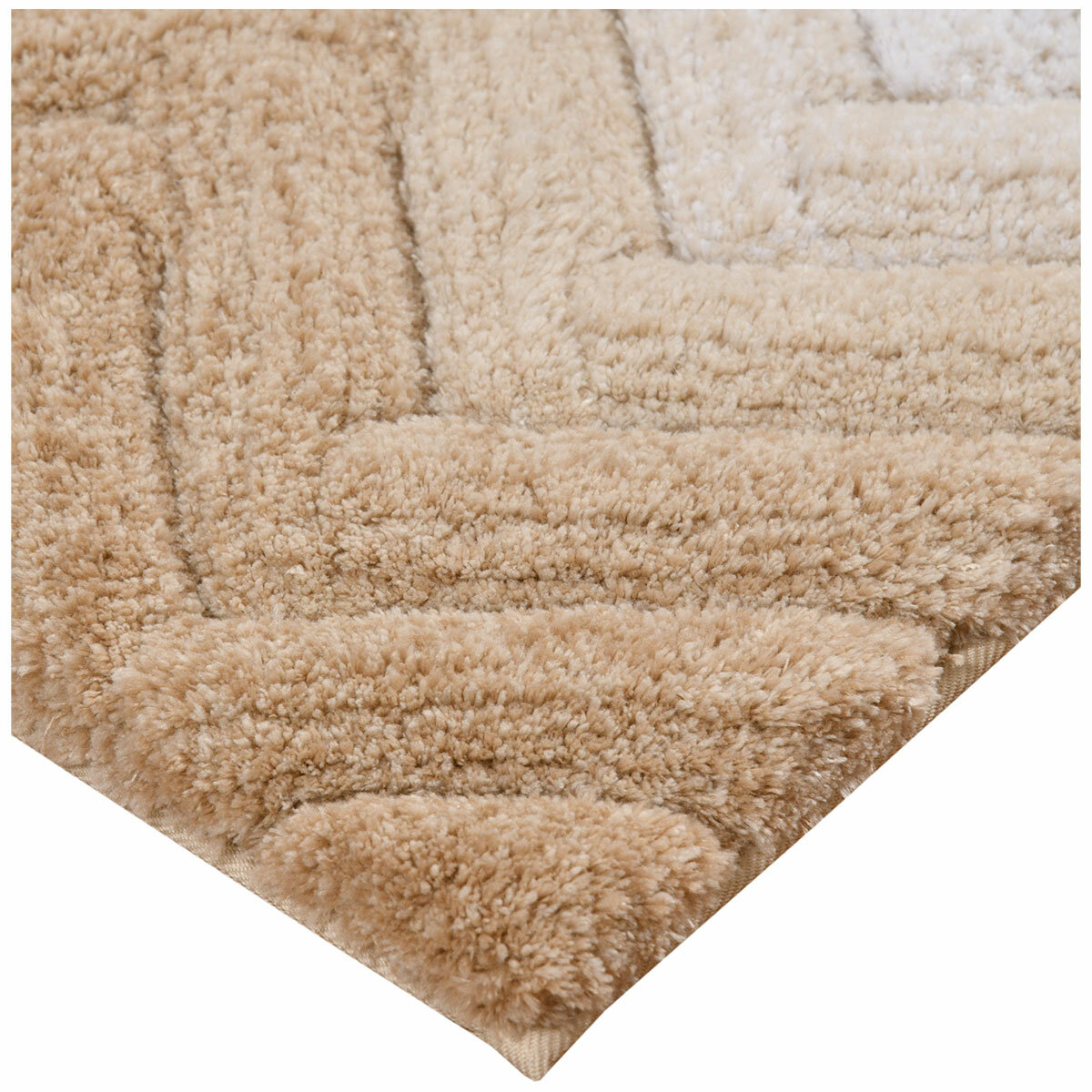 Riviera Homes Chevron Bath Mat 2 Pack Mocha