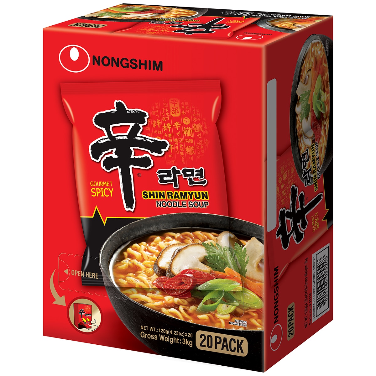 Nongshim Shin Raymun Noodle Soup 20 x 120g