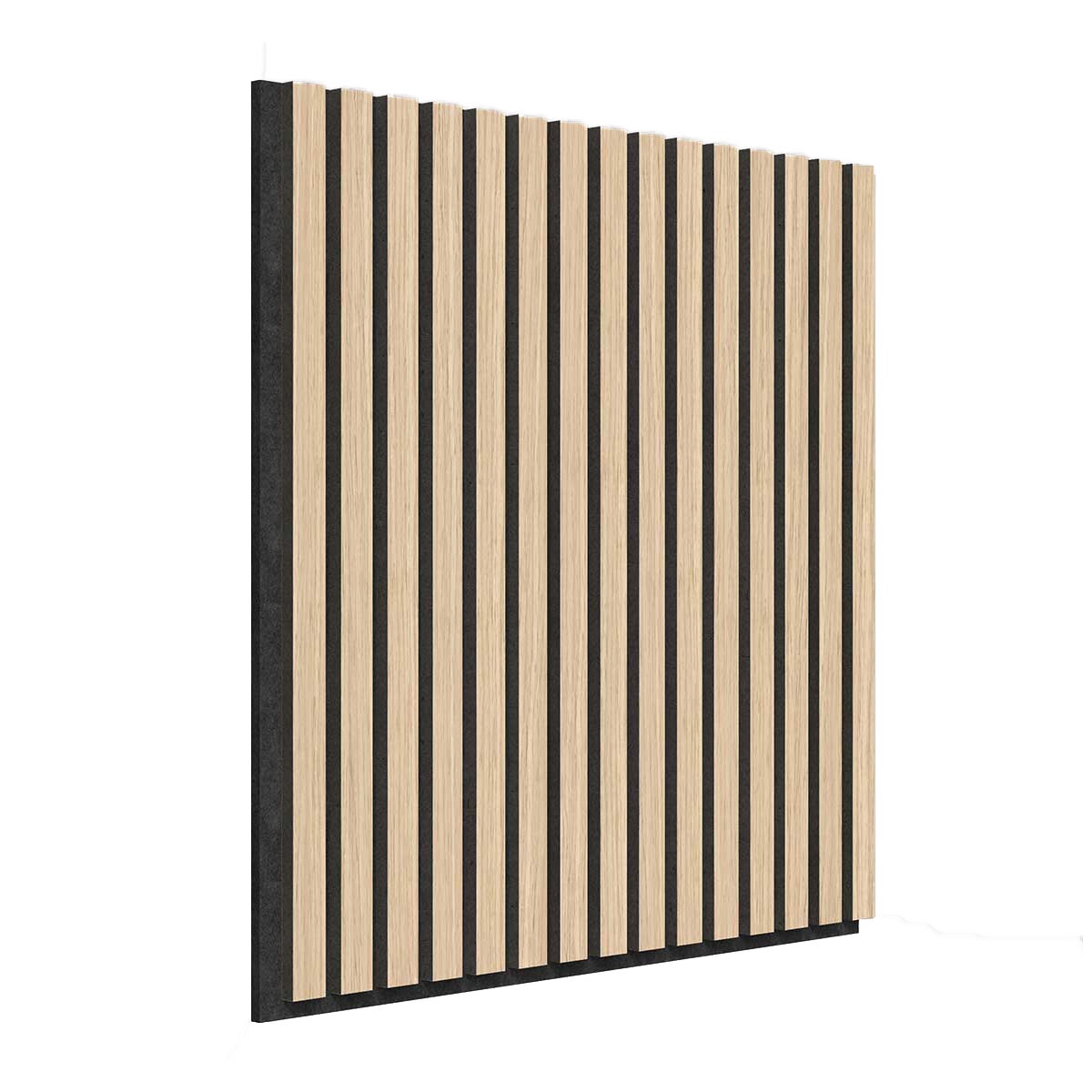 Artika Sonolok Sound-Absorbing Slatted Wall Panel Kit - Oak & Black