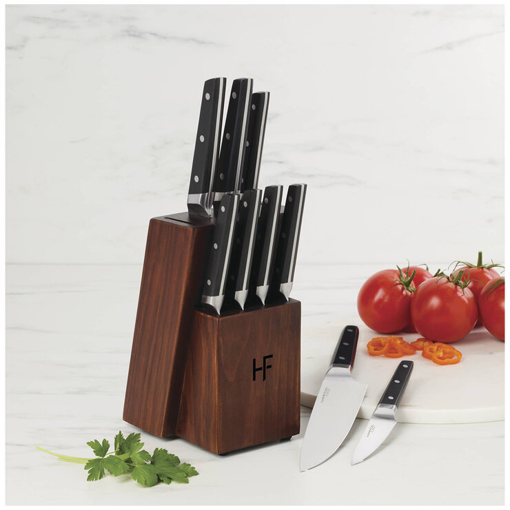 Hampton Forge Knife Block Set 10 Piece Black