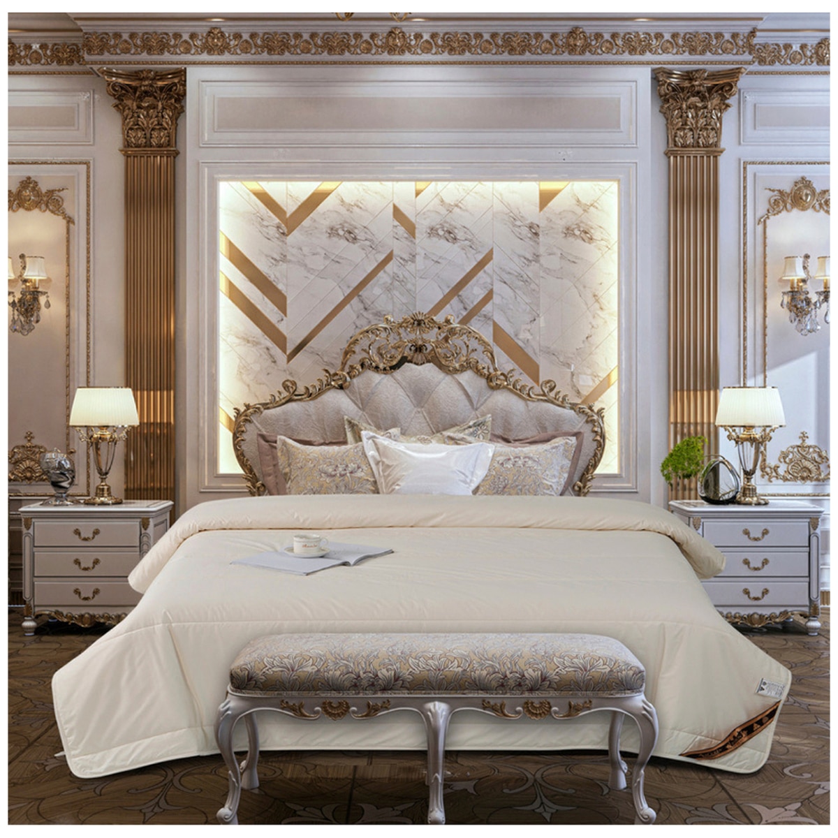 Ausgolden Baron Cotton Sateen & Pure Wool All Season Quilt Single