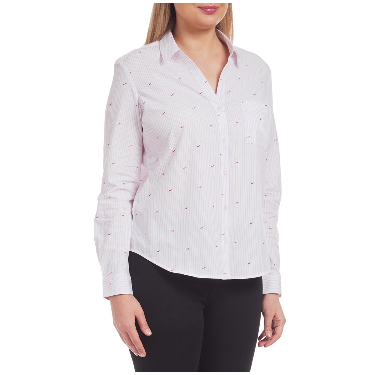JACHS Girlfriend Cotton Shirt - Red