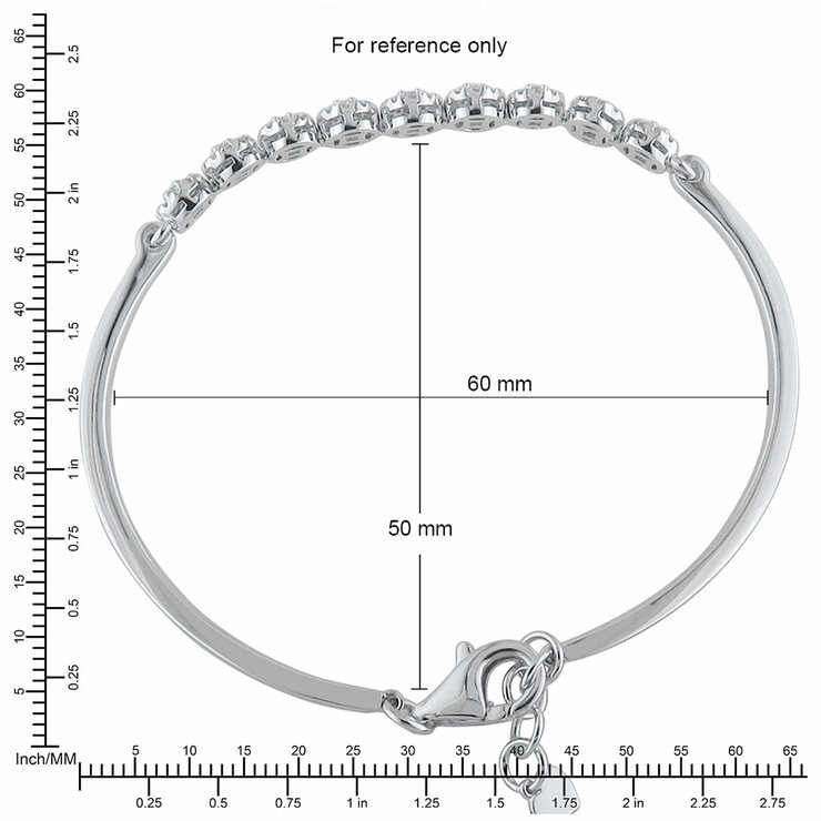 18KT White Gold VS2 I 0.75ctw Diamond Ball Bangle