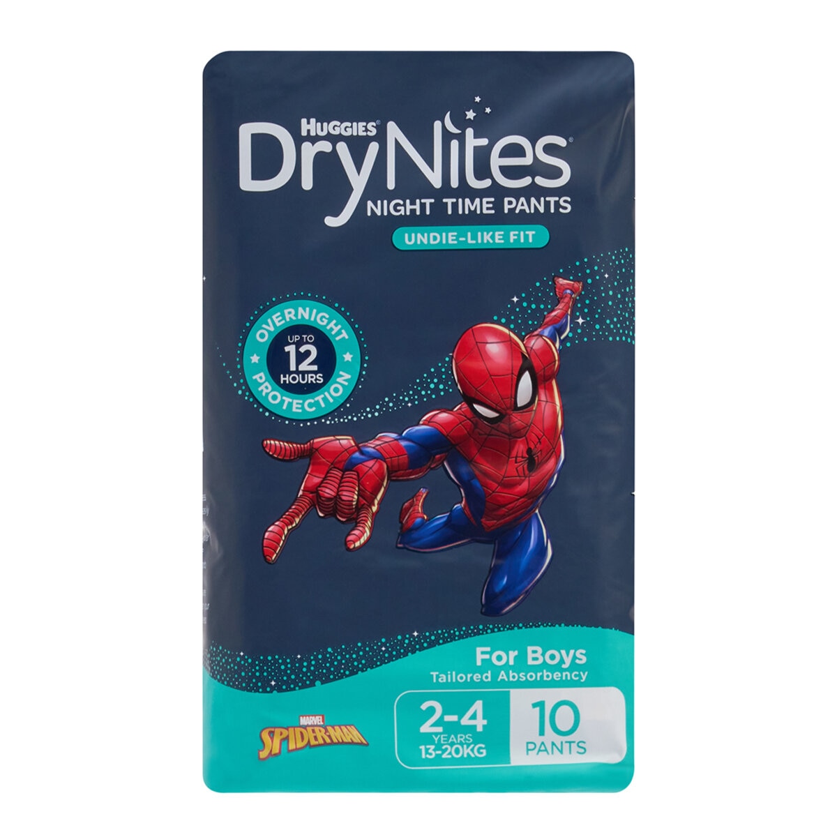 Huggies Drynites Night Time Pants For Boys Size 2-4 Years 30 Count