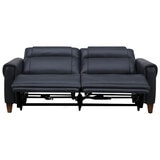 Aiden & Ivy Leather Power Reclining Sofa With Power Headrests