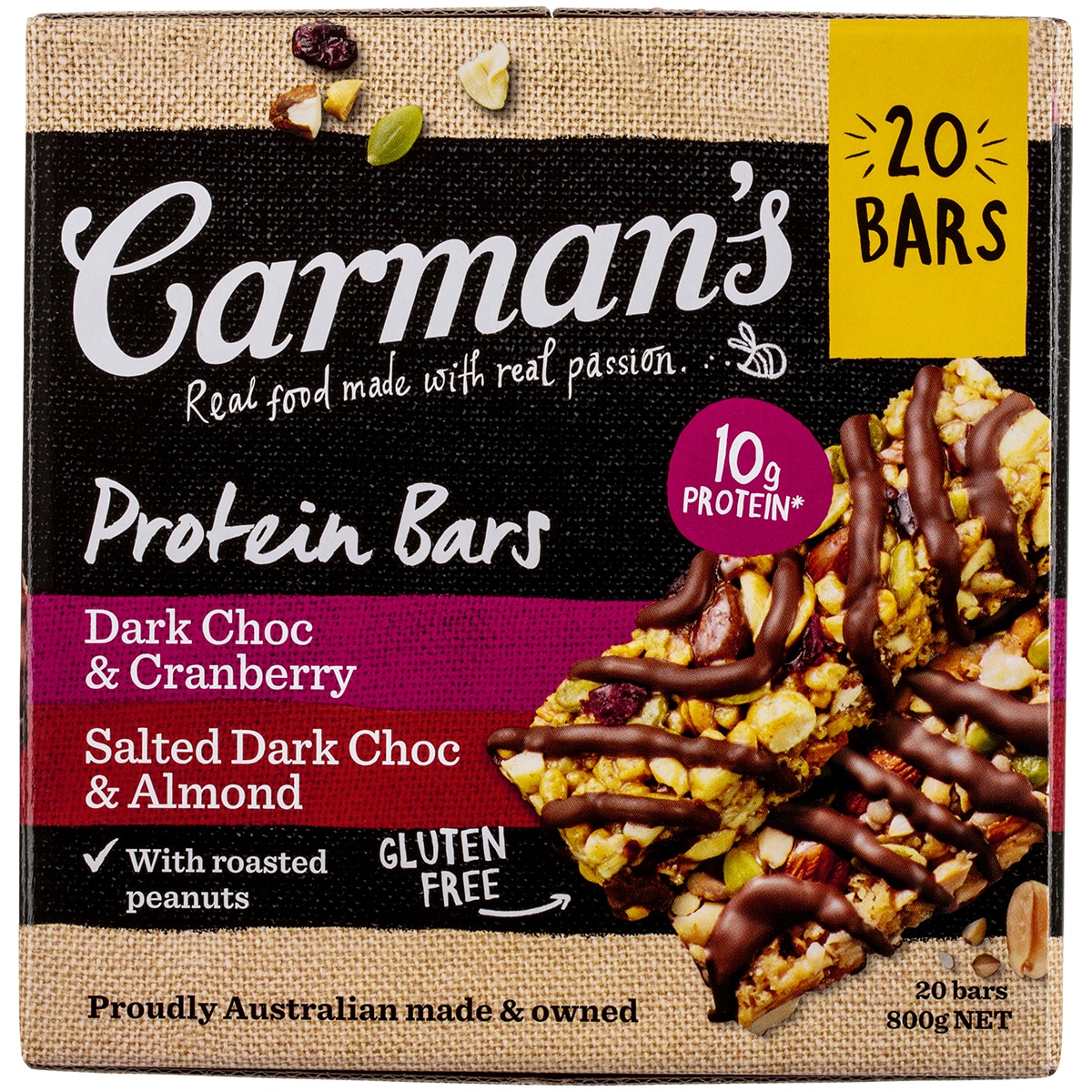 Carman's Gourmet Protein Bars 20 x 40g