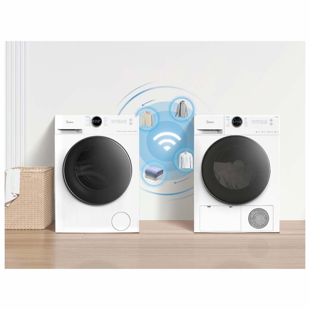 Midea 9kg Front Load Washing Machine White MF200W90WB/W Midea 9kg Front Load Washing Machine White MF200W90WB/W