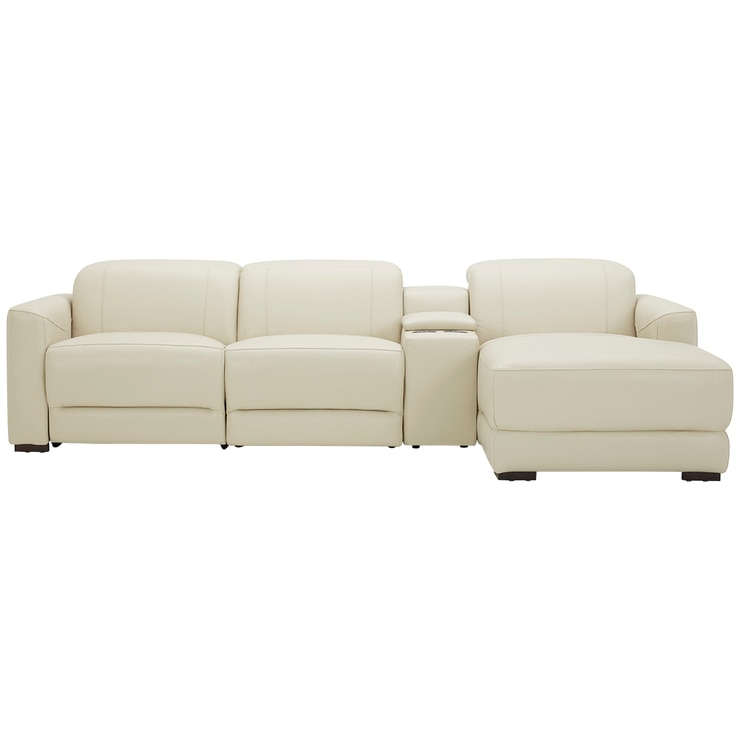 Gilman Creek Leather Power Reclining Sectional Costco Australia
