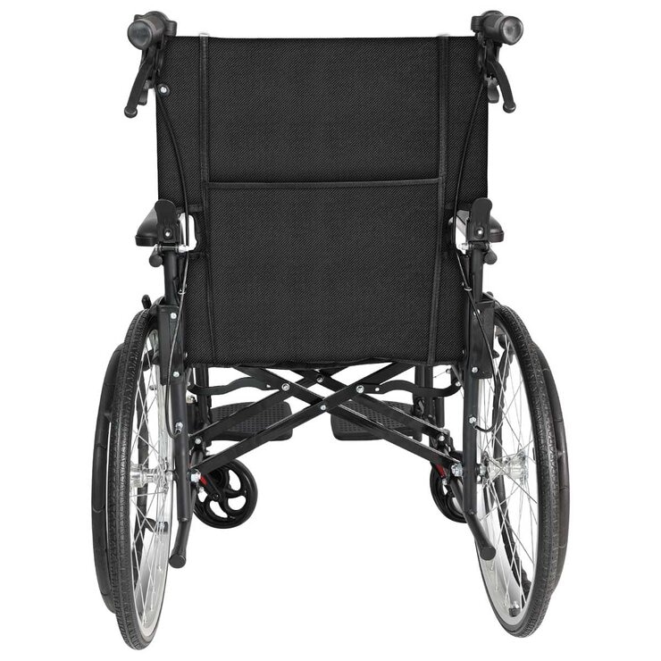 Altus Transport Wheelchair Lightweight Folding Self Propelled 20 Inch Wheel Black