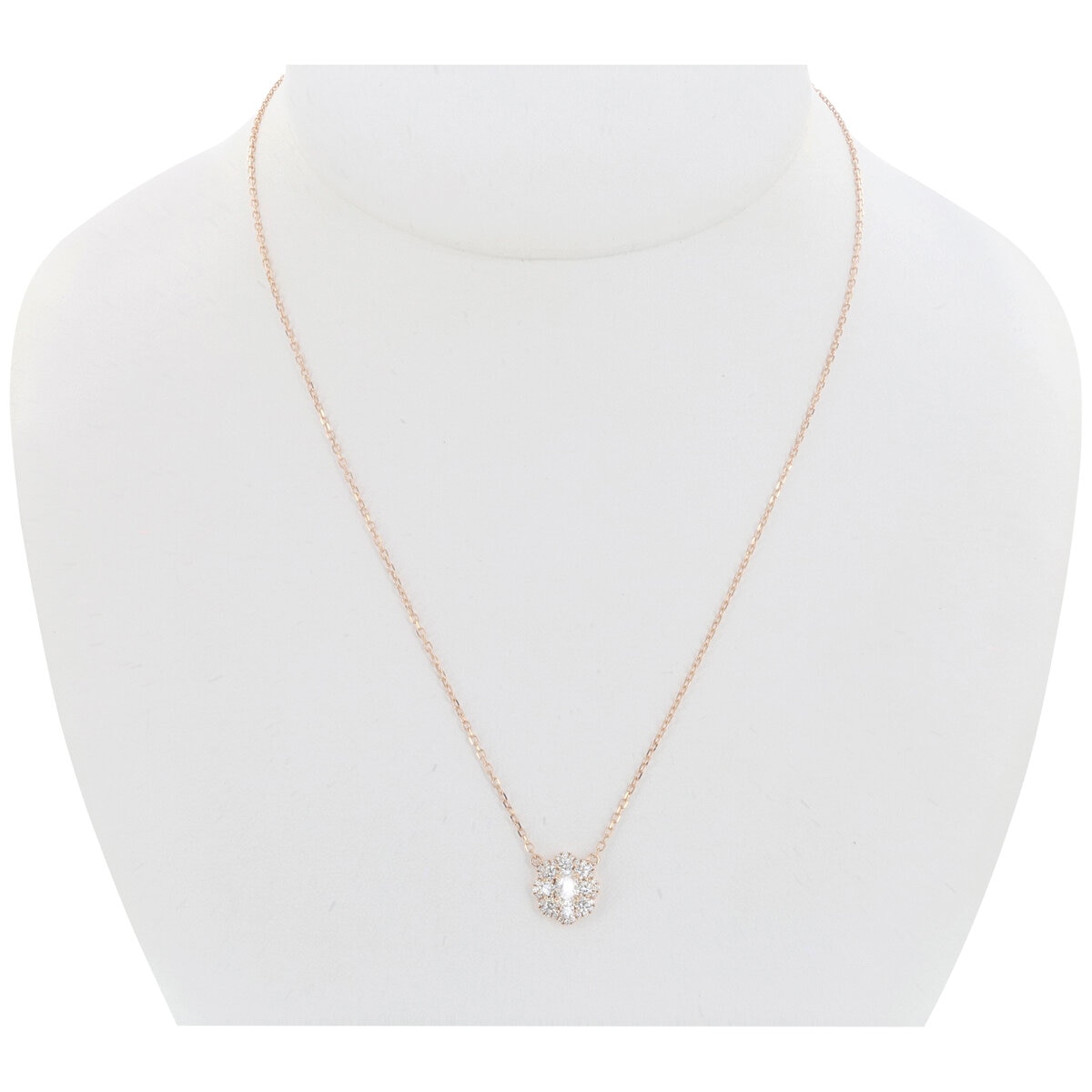18KT Rose Gold 1.00CTW Diamond Fashion Necklace/