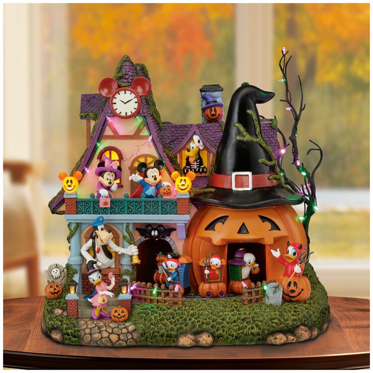 Disney Animated Pumpkin House With Lights And Music 13" Tall Disney Animated Pumpkin House With Lights And Music 13" Tall