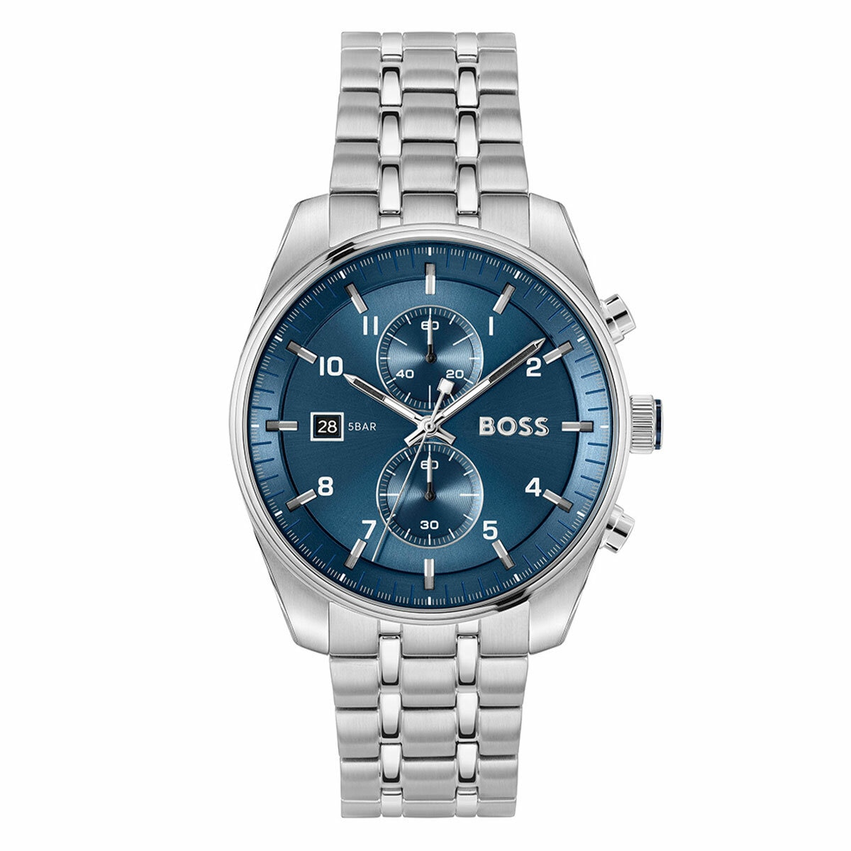 BOSS Skytraveller Stainless Steel Blue Dial Men's Watch 1514216