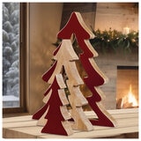 Nesting Wood Trees 45cm Red
