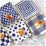 overandback Appetiser Square Plates 6 Piece Set