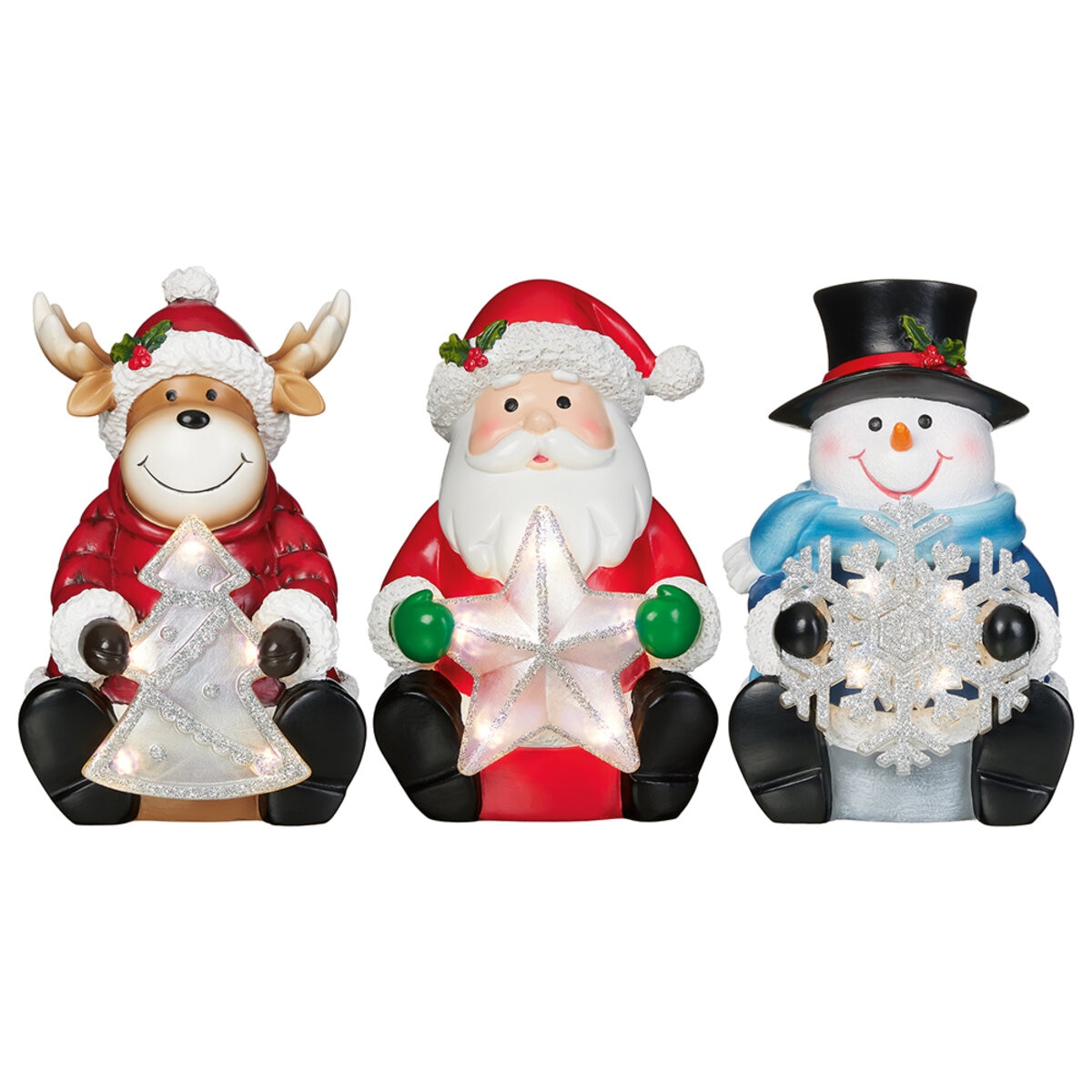 LED Holiday Figurine 3 Piece