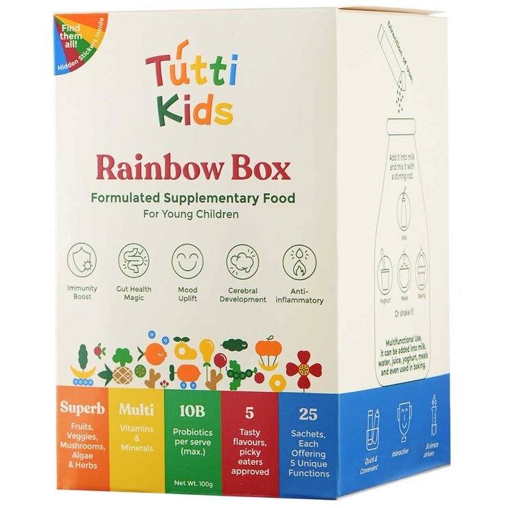 Tutti Kids Rainbow Box 25 Sachets x 4g