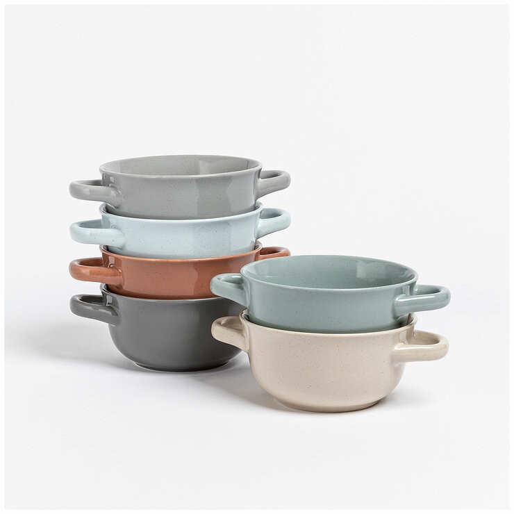 over\&back Soup Bowls With Handle 6 Piece Set over\&back Soup Bowls With Handle 6 Piece Set