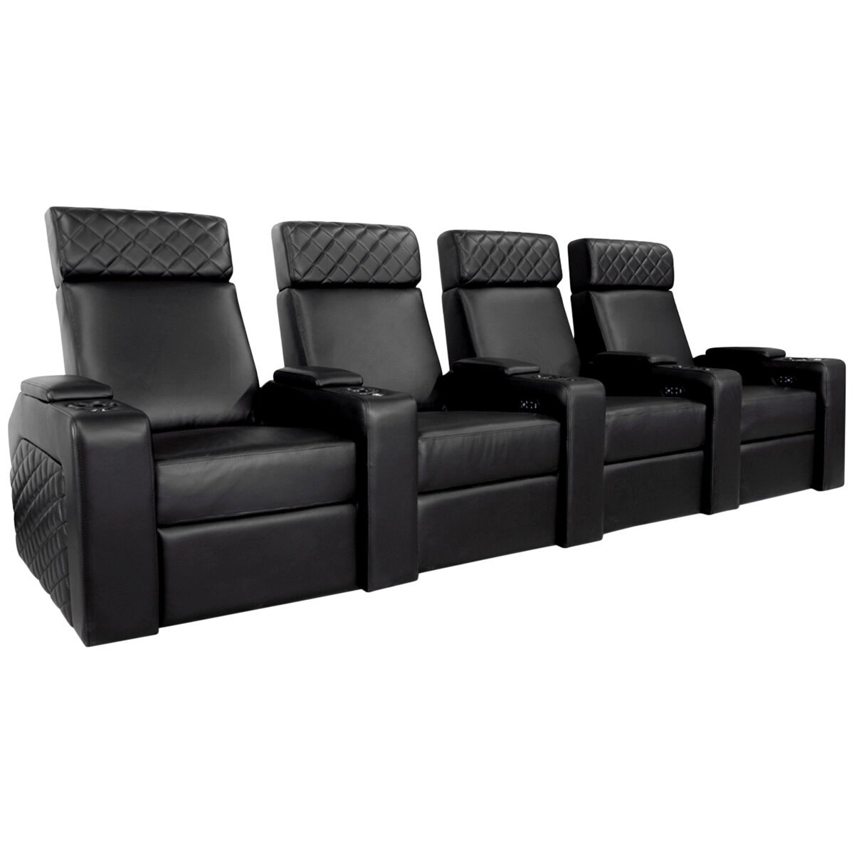 Valencia Home Theatre Zurich Edition 4 Seater Black